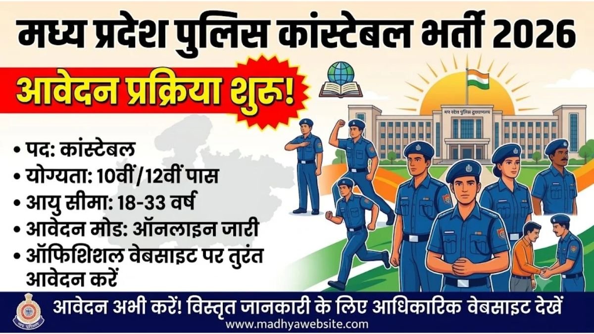एमपी पुलिस कांस्टेबल भर्ती 2026: आवेदन जारी, योग्यता, वेकन्सी, शुल्क जानें